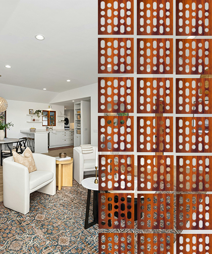 Elegant Partition Hanging Tile