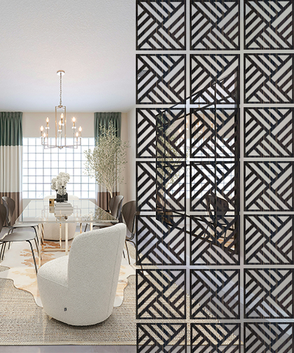 Metal Finish Decorative Screen